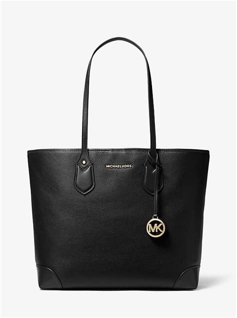 michael kors women's eva|Eva Large Pebbled Leather Tote Bag .